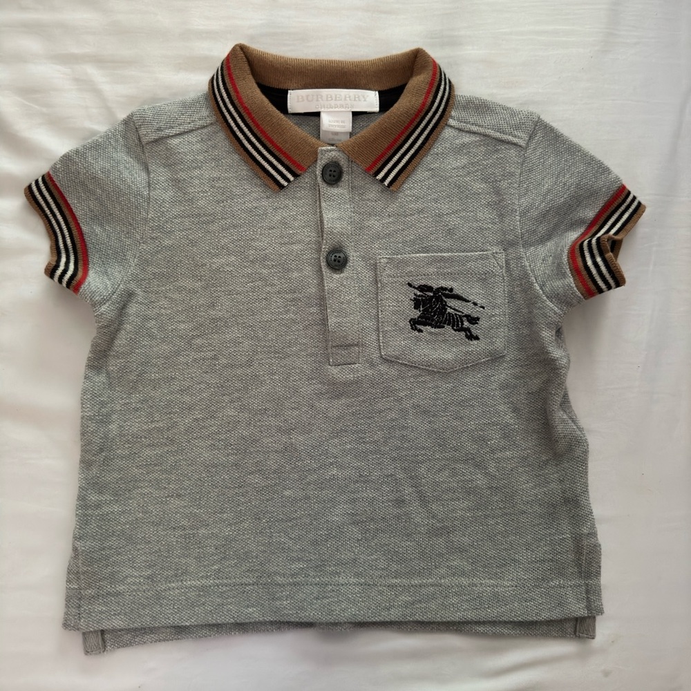 Burberry Children Polo Shirt Kids Babies 6 Month Collared Shirt Authentic NEW